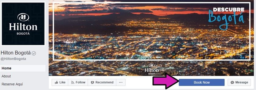 Página de facebook Hilton Bogotá