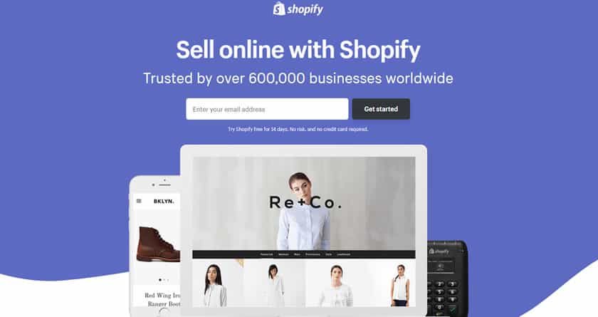 shopify cinco mejores ejemplos de landing pages