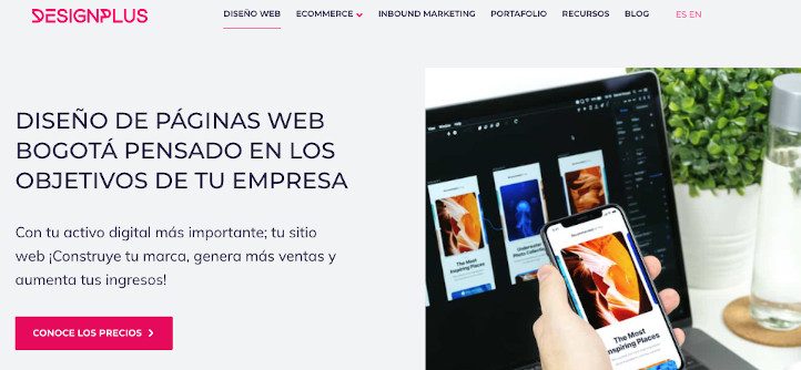 Página de servicios secciones página web