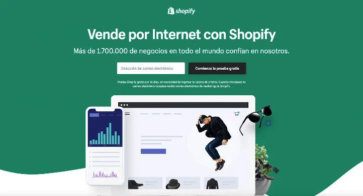 Ejemplo landing page Shopify