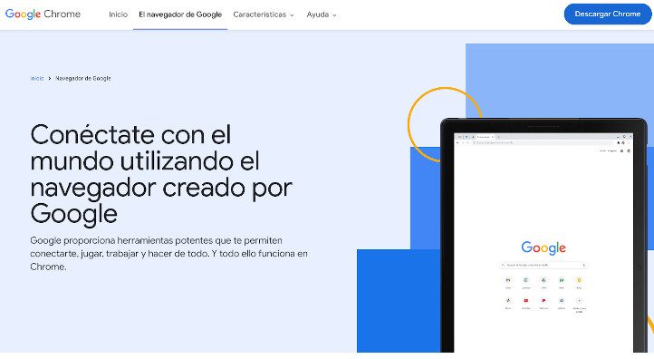 Ejemplos navegadores web Google Chrome