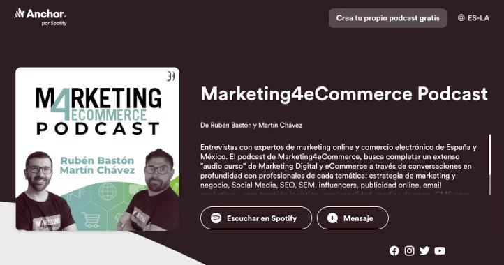 Podcast de eCommerce Marketing4eCommerce