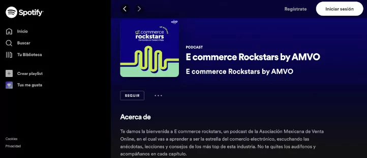 Podcast de eCommerce Rockstars by AMVO