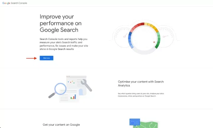 Registrarse en Google Search Console