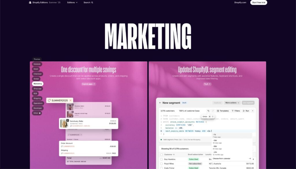 shopify edtions 2025 marketing designplus