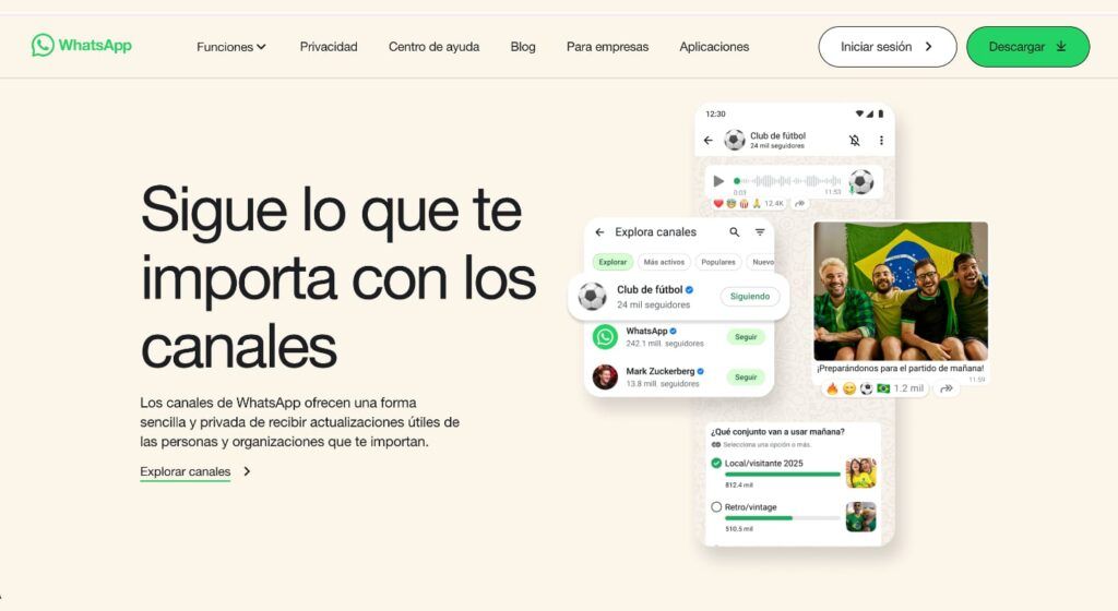 canales whatsapp