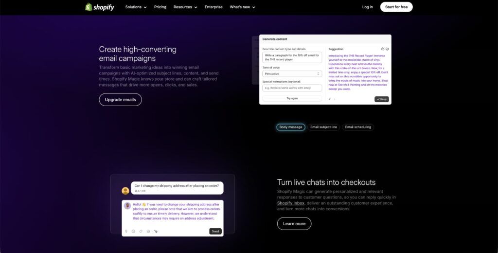 email shopify designplus