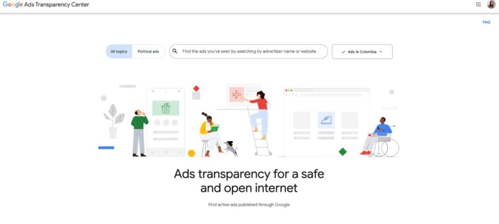 biblioteca google ads anuncios