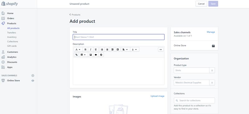 Guía para crear tienda online en Colombia 10 agregar productos shopify