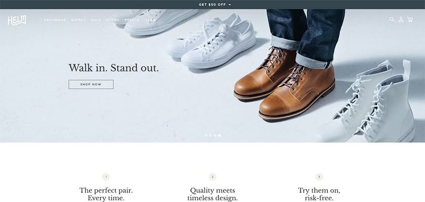mejores tiendas shopify helm plataformas online