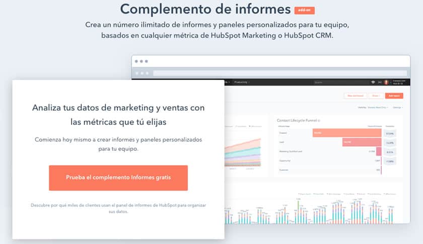 crm hubspot reportes análisis