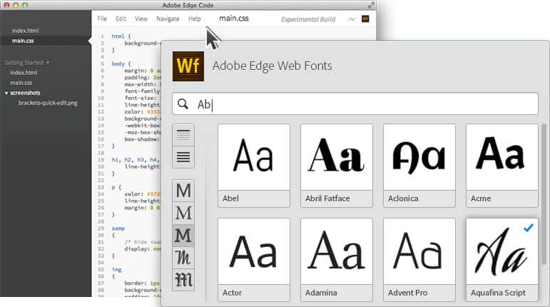 Adobe Edge Web Fonts