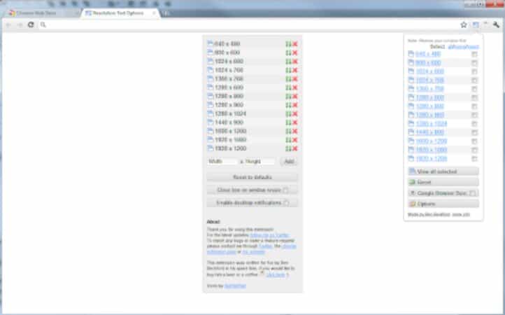 Extensiones en Google Chrome para el diseño web 2 Extensión Google Chrome Resolution Test