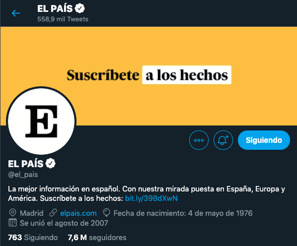 Listado de redes sociales Twiter