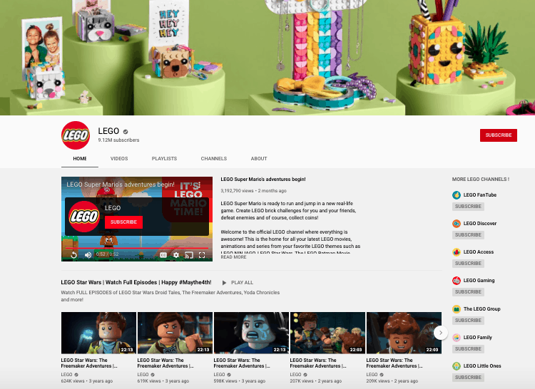 Listado de redes sociales YouTube