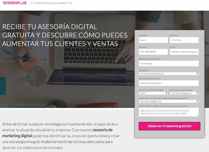 Landing Page Inbound Marketing DesignPlus
