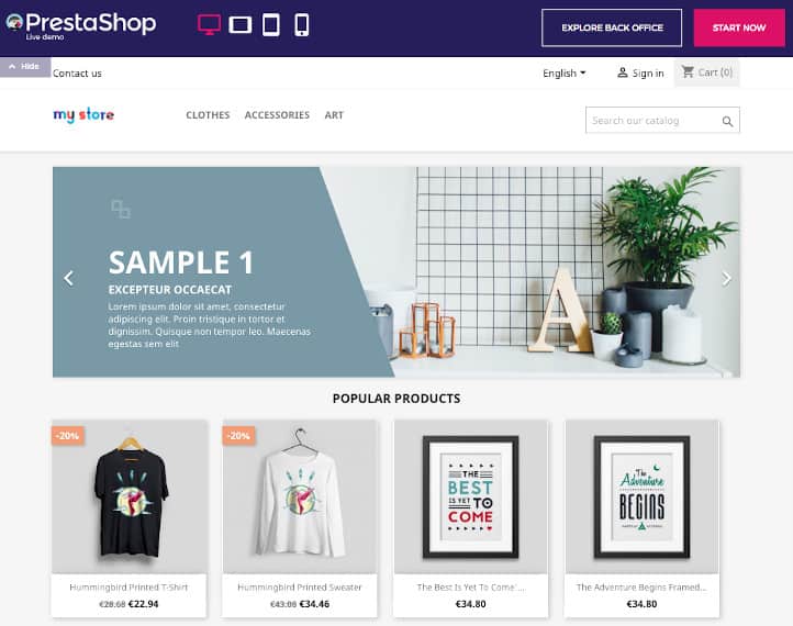 Mejores plataformas eCommerce PrestaShop