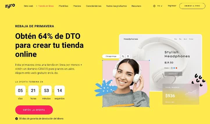 Mejores plataformas eCommerce Zyro