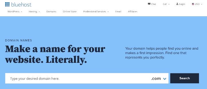 Comprar dominio en Colombia con Bluehost