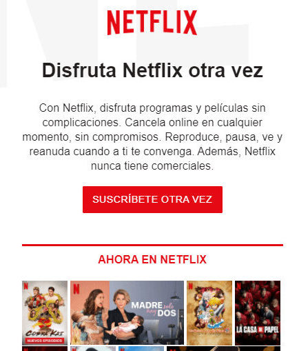 Email marketing de reactivación retención