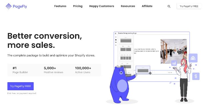 Pagefly mejores apps Shopify