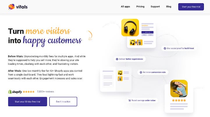 Vitals mejores apps shopify