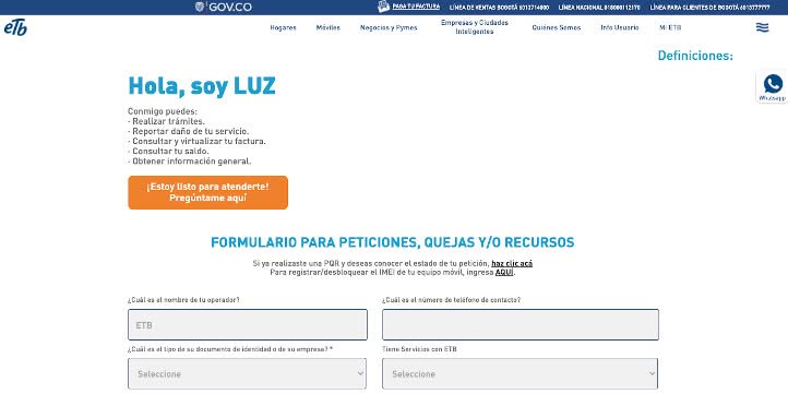 Crear página de contacto