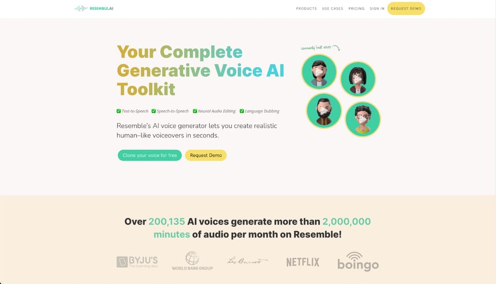 Screenshot Resemble AI