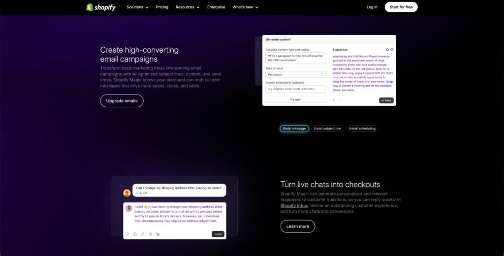 email shopify designplus