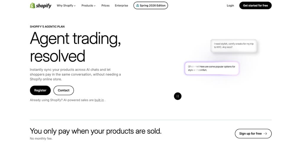 funcionamiento shopify agentic